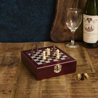 4-teilige Weinkiste mit Schachbrett von Zentrada