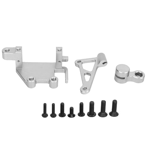 RC Servo Bracket Arm Set Professional Replacement Steering Gear Bracket Arm Set for LOSI Promoto MX 1/4 Electric Motorcycle (Silver) von ZephyVita