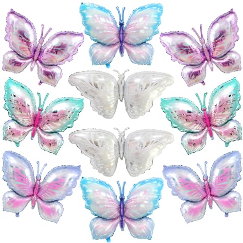 10er Pack Schmetterling Farbverlauf in Ballon,riesiger Folienballon,Perfekt für Hochzeiten,Abschlussfeiern,Treffen,Jubiläen und Geburtstagsparty-Dekorationen (Silber,Blau-Violett,Rosa-Lila,Lila, Grün) 10er Pack Schmetterling Farbverlauf in Ballon,riesiger Folienballon,Perfekt für Hochzeiten,Abschlussfeiern,Treffen,Jubiläen und Geburtstagsparty-Dekorationen (Silber,Blau-Violett,Rosa-Lila,Lila, Grün) von ZephyrHome
