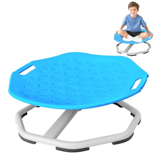Sensorischer Drehstuhl mit Griffen für autistische Kinder, sensorischer Drehstuhl für Kinder mit Autismus, Sitz- und Drehstühle für Kinder, Teenager, verbessert Balance und Koordination von Zeplalory