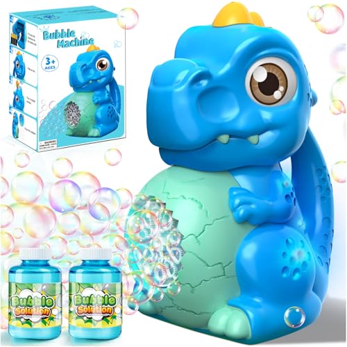 Dino Seifenblasenmaschine Kinder Seifenblasen Pistole - Elektrisch Seifenblasen Pistole Maker mit Grosser Tank - Bubbles Gun Machine mit LED Licht Spielzeug für Outdoor/Garten/Hochzeit von Zerhunt