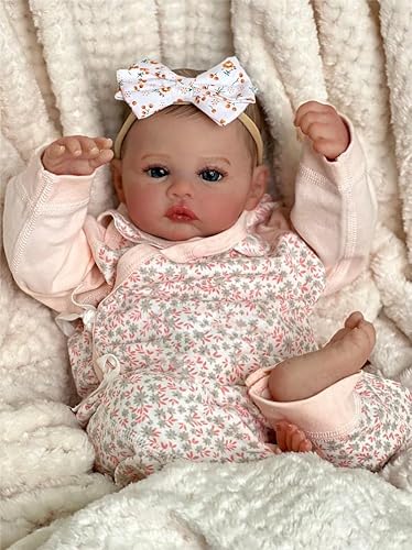Zero Pam Reborn Baby Mädchen 48CM Lebensechte Puppe Babypuppe Wie Echtes Baby Puppe Newborn Puppe Mit Weichem Körper von Zero pam