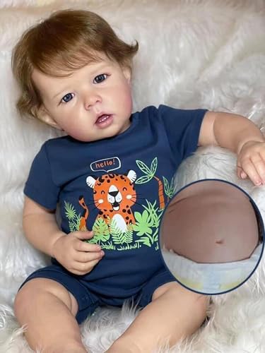 Zero pam 50 cm Lebensechte Reborn Baby Vollsilikon Junge, Realistische Silikon Babypuppe Wie Echtes Babys, Newborn BabyPuppe Mit Offene Augen, Reborn Baby Für Kinder Zero pam 50 cm Lebensechte Reborn Baby Vollsilikon Junge, Realistische Silikon Babypuppe Wie Echtes Babys, Newborn BabyPuppe Mit Offene Augen, Reborn Baby Für Kinder von Zero pam