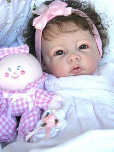 Zero pam Lebensechte Baby Puppen Mädchen 50 cm Reborn Baby Weicher Vinyl Stoff körper Realistische Neugeborene Baby Offene Augen mit Fütterungsflasche & Schnuller von Zero pam