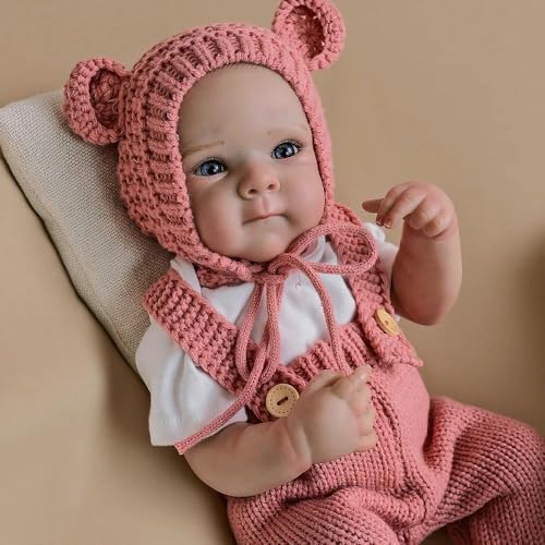Zero pam Lebensechte Reborn Baby Puppen Mädchen,45CM Reborn Baby Vollsilikon Puppen Die Echt Aussehen,echtausehende Puppen Neugeborene Baby Puppen Mit Abwaschbarem Korpus von Zero pam