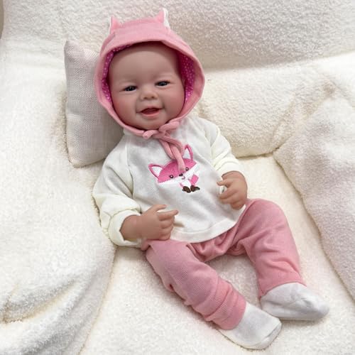 Zero pam Lebensechte Reborn-Baby-Puppen Mädchen 20 Zoll Lächelnd Echt Aussehende Baby Puppen Reborn Kleinkind,anatomisch Korrekte Babypuppen Als Geschenke Für Kinder von Zero pam