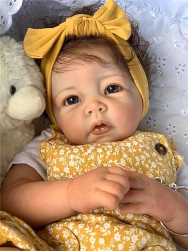 Zero pam Realistisch Reborn Baby Puppen Schön Reborn Baby Mädchen 20 Inch 3D-Gemälde Lebensechte Babypuppen Weich Lebensechte Puppe Für Kinder Ab 3 Jahren von Zero pam