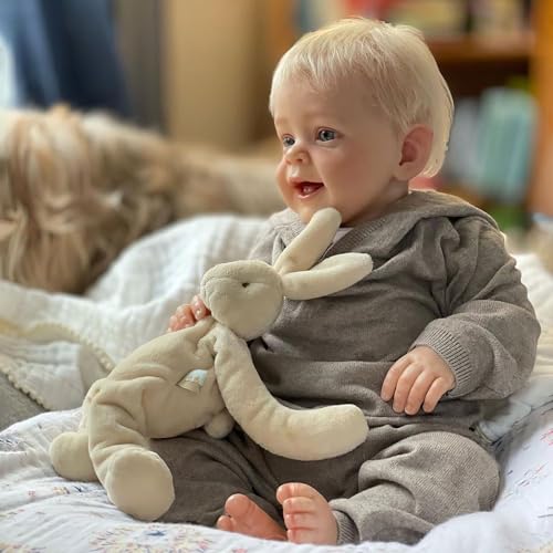 Zero pam Realistische Reborn Baby Puppen Junge,Lächelnde Neugeborene Babypuppen 24 Zoll/60CM Stoffkörper Reborn Baby Puppen,Reborn Puppen Lebensecht,Reborn Babys von Zero pam