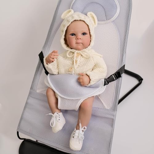 Zero pam Realistische Reborn Puppen Baby 18 Zoll 47 cm Lebensechte mädchen Puppen Handgemachtes Neugeborenes Babys Real Life Babys Silikon Babypuppen Wie Echt von Zero pam