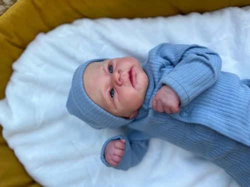 Zero pam Realistische Reborn Puppen Reborn Baby Junge 18 Zoll 47 cm Lebensechte Baby Puppen Handgemachtes Neugeborenes Babys Real Life Babys Puppen Silikon Babypuppen Wie Echt von Zero pam