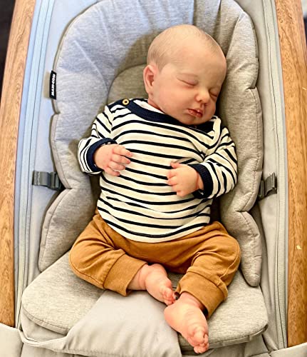 Zero pam Reborn Baby Junge Lebensechte Puppe 50CM Echt Aussehende Babypuppen Schlafendes Newborn Baby Puppe Mit Weicher Körper von Zero pam