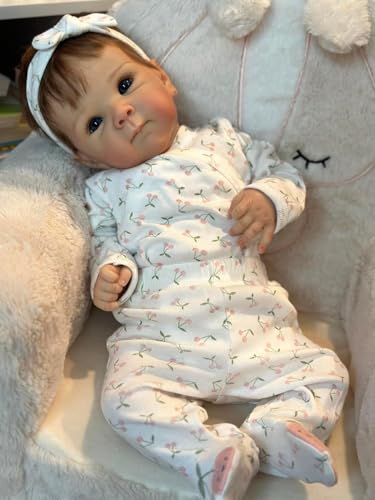 Zero pam Reborn Baby Mädchen, Reborn Baby Vollsilikon Lebensecht, 45 cm Re-Born Puppen Mädchen, Vollsilikon Babypuppe Wie Echtes Babys, Lebensechte Babypuppen Mit Silikon Körper von Zero pam