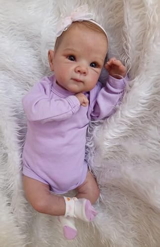 Zero pam Reborn Baby Mädchen 18 Zoll Reborn Babypuppe Weichkörper Lebensechte Puppe Bezaubernde Neugeborene Puppen Wie Echte Babies Mit Zubehör Für Mädchen Jungen Spielzeug von Zero pam