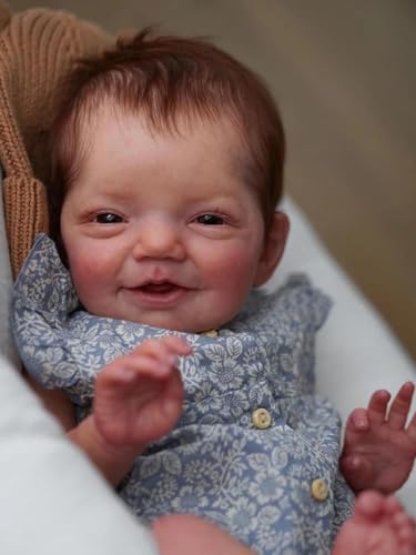 Zero pam Reborn Baby Mädchen 20 Inch Reborn Baby Vollsilikon Lebensecht Puppe Mit Haaren Bezaubernde Lächelnde Puppen Wie Echte Babies Puppe Ab 2 Jahre Mit Fütterung Zubehör von Zero pam
