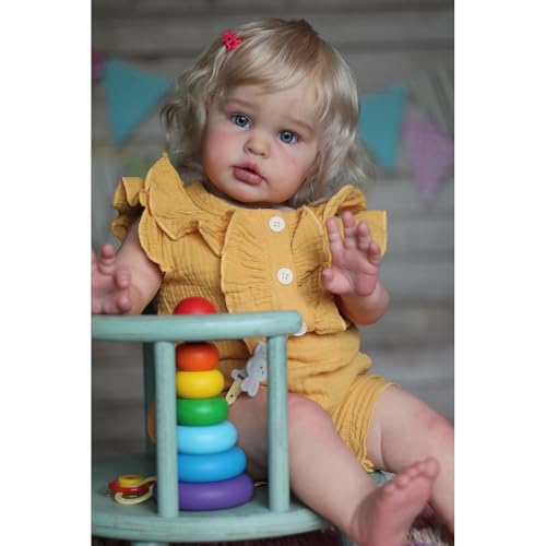 Zero pam Reborn Baby Mädchen 24 Zoll Reborn Kleinkind Puppe Mit Haaren Handgefertigt Babypuppe Weichkörper Lebensechte Puppen Ab 3 Jahre Mit Zubehör Für Mädchen Jungen Spielzeug von Zero pam