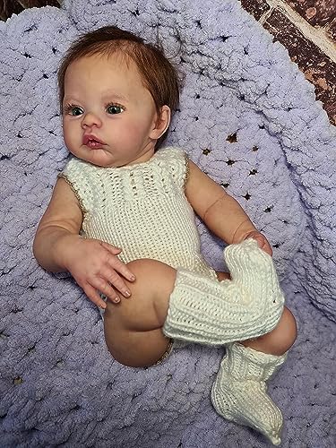 Zero pam Reborn Baby Mädchen-45CM Reborn Baby Vollsilikon Lebensecht Puppe Wie Echtes Silikon Puppen Mit Haaren Lebensechte Puppe Ab 3 Jahre von Zero pam
