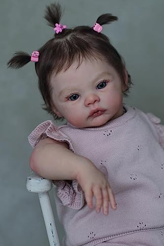 Zero pam Reborn Baby Mädchen 48CM Silikon Baby Puppe Wie Echtes Baby Lebensechte Puppe Mit Haaren Echt Aussehende Babypuppen von Zero pam