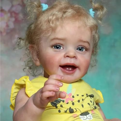 Zero pam Reborn Baby Mädchen-60CM Reborn Puppen Lebensecht Silikon Baby Puppe Mit Haaren 3D Haut Lebensecht Puppe Wie Echtes Echt Aussieht Puppen Mit Zubehör von Zero pam