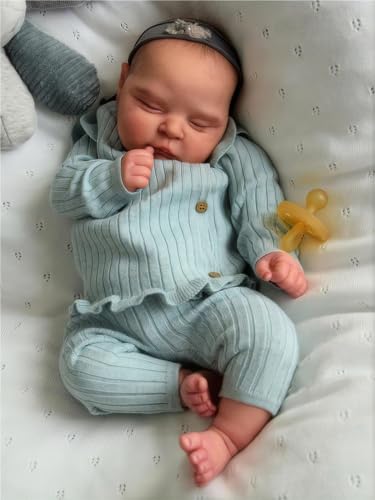 Zero pam Reborn Baby Mädchen Anatomisch Korrekt,Reborn Babypuppe Wie Echtes Babys 50 cm,Reborns Baby Vollsilikon Lebensecht,Realistische Reborns Puppe Mädchen Für Kinder von Zero pam