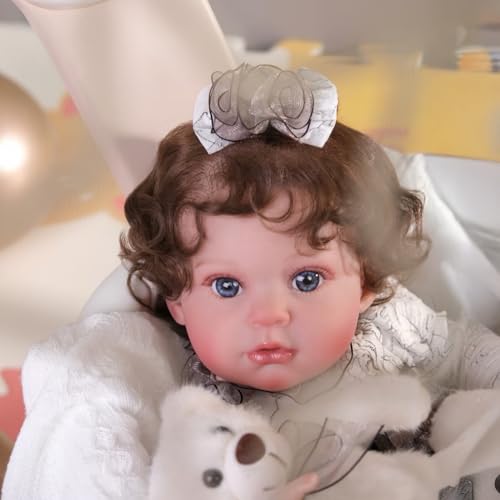 Zero pam Reborn Baby Mädchen Prinzessin 20 Zoll Reborn Kleinkind Puppe Weichkörper Lebensechte Puppe Mit Haaren Süß Babies Puppen Ab 3 Jahre Mit Zubehör Für Mädchen Jungen von Zero pam