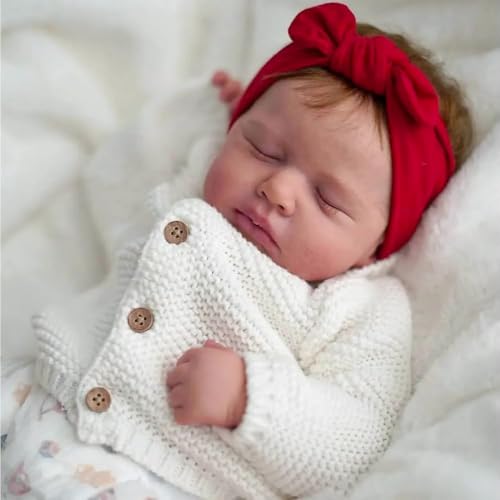 Zero pam Reborn Baby Mädchen Realistische 20 Zoll 50 cm Silikon Vinyl Körper Schlafen Mädchen Handgemachte Real Life Neugeborene Bebe Wasserdicht Weich Implantiertes Haar Toddler Puppen von Zero pam