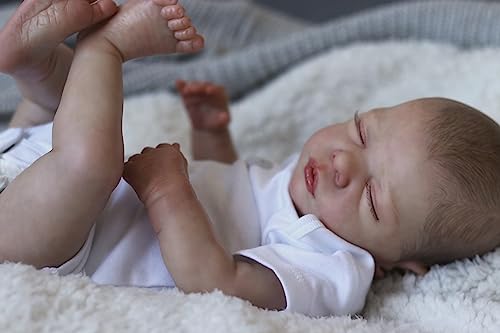 Zero pam Reborn Baby Puppe 19 Zoll 48cm Lebensechte Babypuppe Weichkörper Reborn Puppe Silikon Puppe Junge Handgefertigte Babypuppe Ab 3 Jahr Mädchen von Zero pam