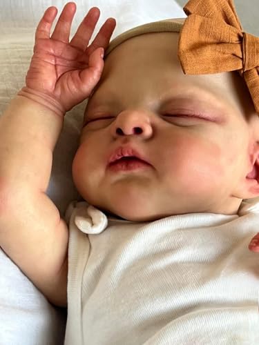 Zero pam Reborn Baby Puppen 18 Zoll Schlafende Babypuppe Weichkörper Lebensechte Reborn Puppe Jungen Wie Echte Neugeborene Babies Mit Zubehör Für Mädchen Jungen Spielzeug von Zero pam