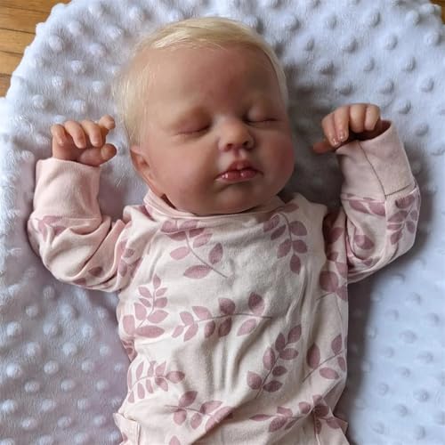 Zero pam Reborn Baby Puppen 20 Zoll Reborn Babypuppe Weichkörper Lebensechte Puppe Mit Haaren Schlafen Wie Echte Babies Neugeborene Puppen Ab 3 Jahre Mit Zubehör Für Mädchen Jungen von Zero pam