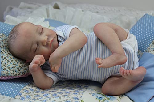 Zero pam Reborn Baby Puppen 48CM Lebensechte Babypuppen Wie Echtes Baby Puppe Weicher Körper Schlafend Newborn Puppe von Zero pam