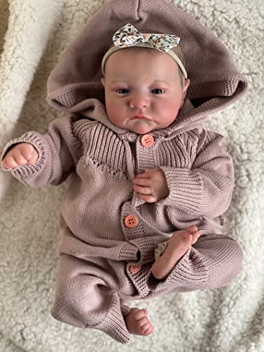 Zero pam Reborn Baby Puppen 45 cm Lebensechte Babypuppe Wie Echtes Baby Weich Realistisch Silikon Baby Puppe Ab 3 Jahre Mädchen von Zero pam