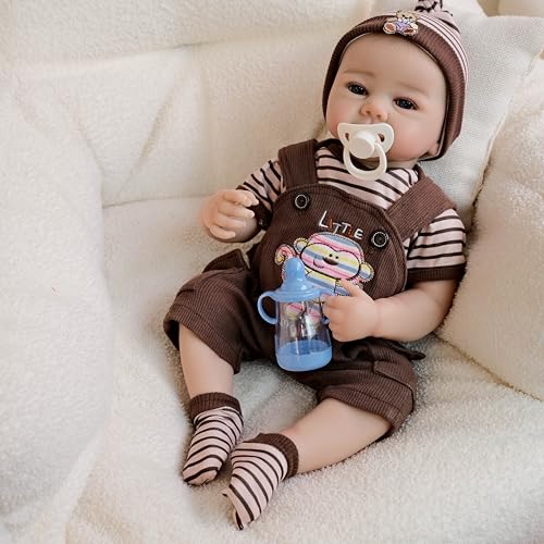 Zero pam Reborn-Baby-Puppen Jungen 50 cm Lebensechtes Neugeborenes Echtes Leben Für Jungen Puppen Mit Weichem Vinyl- Un D Stoffkörper Mit Gefärbten Haaren von Zero pam