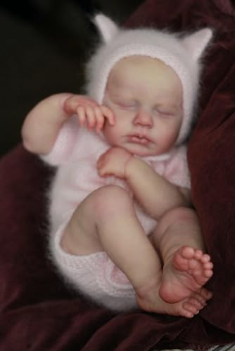 Zero pam Reborn Baby Puppen Mädchen 20 Zoll 50 cm Vollsilikon Puppen Realistische Reborn Baby Puppe Anatomisch Korrekt Lebensechte Neugeborene Puppen für Mädchen mit Trinkflasche + Schnuller von Zero pam