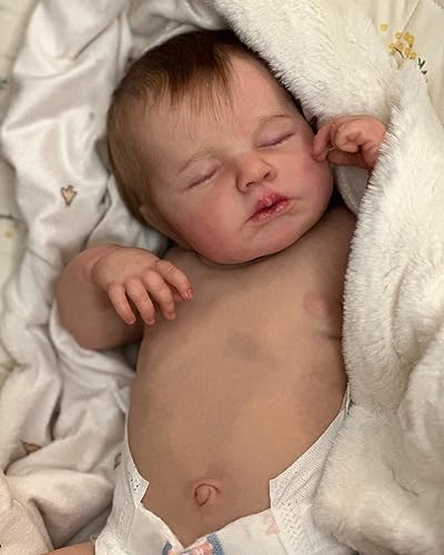 Zero pam Reborn Baby Puppen Mädchen 20 Zoll 50 cm Vollsilikonpuppen Realistische Reborn-Baby-Puppe Anatomisch korrekt Lebensechte Neugeborenen-Puppen für Mädchen mit Fütterungszubehör von Zero pam