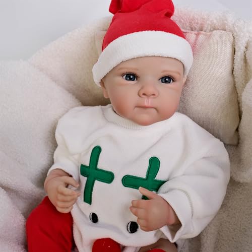 Zero pam Reborn Baby Vollsilikon Lebensecht 18 Zoll Mädchen 45 cm, Lebensechte Babypuppen Wie Echt, Realistische Reborn Babys Sieht Wie EIN echtes Baby Handgemachte Babypuppe Weichkörper Vollvinyl von Zero pam