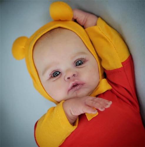 Zero pam Reborn Baby Vollsilikon Lebensecht 19 Zoll Realistisch Reborn Baby Vollsilikon Reborn Baby Vollsilikon Lebensecht Junge Aufstellbare Reborn-Puppe Als Geschenk Für Kinder Ab 3 Jahren von Zero pam