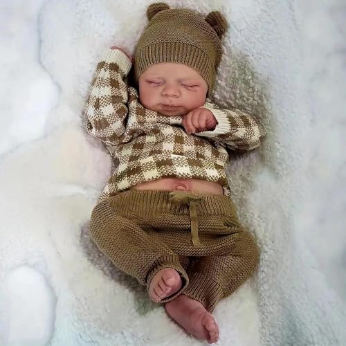 Zero pam Reborn Baby Vollsilikon Lebensecht 45CM Reborn Puppen Lebensecht 3D Haut Silikon Baby Junge Lebensechte Puppen Wie Echtes Echte Puppe Mit Zubehör von Zero pam