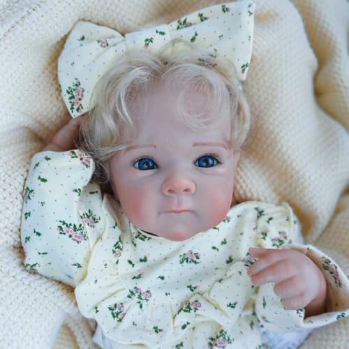 Zero pam Reborn Baby Vollsilikon Lebensecht-48CM Lebensechte Babypuppen Puppe Wie Echtes, Silikon Baby Mädchen, Echte Puppen Mit Haaren, Reborn Puppen Lebensecht von Zero pam