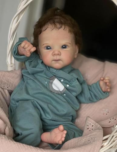Zero pam Reborn Baby Vollsilikon Lebensecht-48CM Lebensechte Puppen Wie Echtes, Silikon Baby Junge, Reborn Puppen Lebensecht Puppe Mit Zubehör von Zero pam
