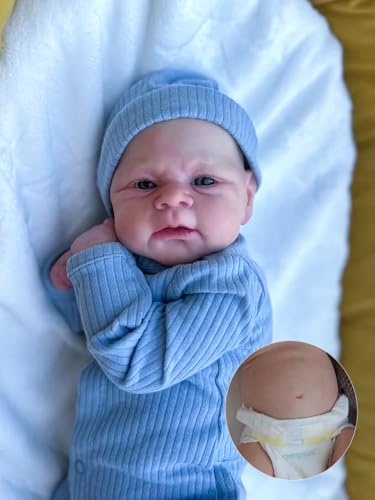 Zero pam Reborn Baby Vollsilikon Lebensecht-48CM Silikon Baby Junge, Lebensechte Puppen Wie Echtes, Echte Reborn Puppen Lebensecht Puppe Mit Zubehör von Zero pam