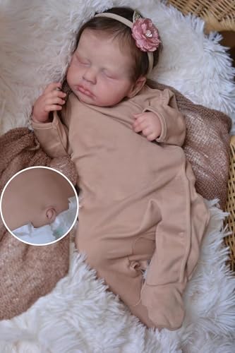 Zero pam Reborn Baby Vollsilikon Lebensecht Babypuppen 50 cm,Silikon Baby Mädchen Babypuppe Wie Echtes Baby, Newborn Baby Puppe Mit Geschlossenen Augen Zero pam Reborn Baby Vollsilikon Lebensecht Babypuppen 50 cm,Silikon Baby Mädchen Babypuppe Wie Echtes Baby, Newborn Baby Puppe Mit Geschlossenen Augen von Zero pam