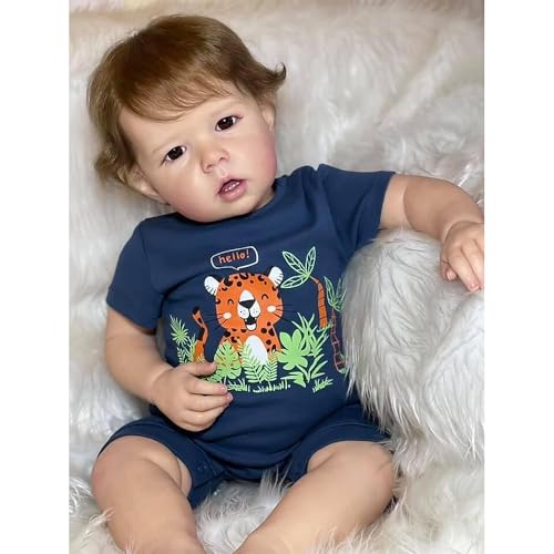 Zero pam Reborn Baby Vollsilikon Lebensecht Junge 50 cm mit Haaren Augen, Realistische Babypuppe Weichkörper Vollem Vinyl Körper Wasserdicht Anatomisch Korrekt Toddler Puppe Echt Wie EIN Baby Zero pam Reborn Baby Vollsilikon Lebensecht Junge 50 cm mit Haaren Augen, Realistische Babypuppe Weichkörper Vollem Vinyl Körper Wasserdicht Anatomisch Korrekt Toddler Puppe Echt Wie EIN Baby von Zero pam