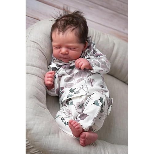 Zero pam Reborn Baby Vollsilikon Lebensecht Mädchen,45 cm Echte Neugeborenen-Baby-Puppen, Die Echt Aussehen,Anatomisch Korrekte Reborn Babys Aus Dem Wirklichen Leben von Zero pam