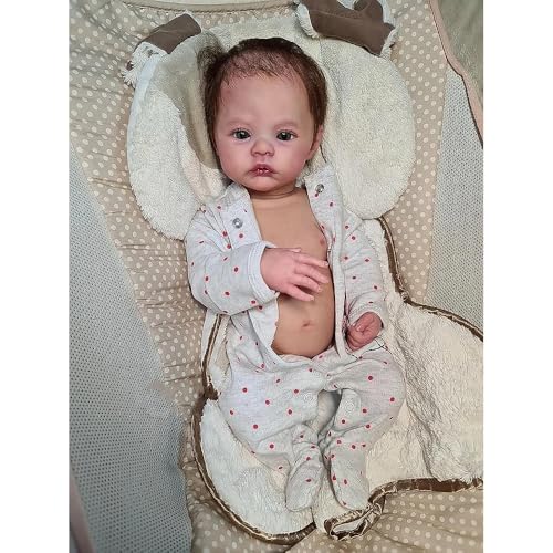 Zero pam Reborn Baby Vollsilikon Lebensecht Mädchen 45 cm, Vinyl Ganzkörper Realistische Neugeborenen Baby Puppen, Newborn Toddler Puppe Wasserdicht Anatomisch Korrekt mit Fütterungsset für Kinder Zero pam Reborn Baby Vollsilikon Lebensecht Mädchen 45 cm, Vinyl Ganzkörper Realistische Neugeborenen Baby Puppen, Newborn Toddler Puppe Wasserdicht Anatomisch Korrekt mit Fütterungsset für Kinder von Zero pam