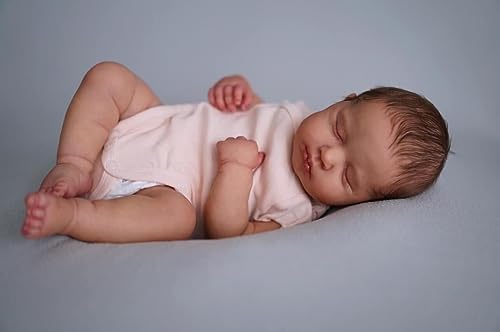 Zero pam Reborn Baby Vollsilikon Lebensecht Mädchen 50 cm Babypuppen Aus Silikon Die Echt Aussehen Schöne Wiedergeborene Kleinkind Weiche Babys Mit Wurzelndem Haar von Zero pam