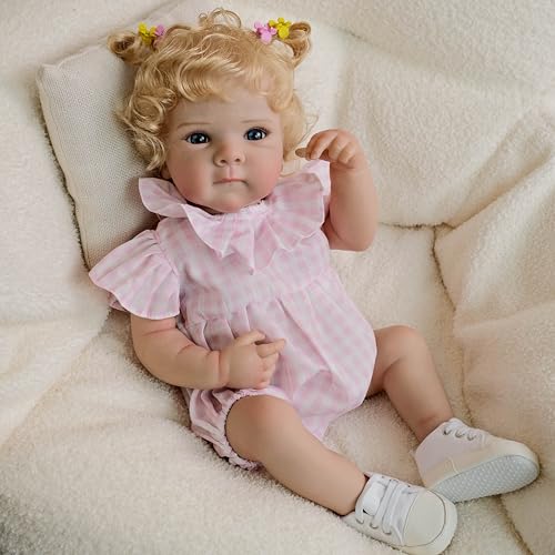 Zero pam Reborn Baby Vollsilikon Lebensecht Mit Offenen Augen 45 cm,Reborn Baby Mädchen Anatomisch Korrekt, Lebensechte Babypuppen Wie Echt, Newborn Puppen Lebensecht Mit Zubehör von Zero pam