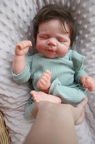 Zero pam Reborn Puppe Mädchen 45cm Reborn Baby Vollsilikon Lebensechte Babypuppe Wie Echtes Baby Niedlich Und Wasserdicht Realistische Puppen Mit Zubehör Zero pam Reborn Puppe Mädchen 45cm Reborn Baby Vollsilikon Lebensechte Babypuppe Wie Echtes Baby Niedlich Und Wasserdicht Realistische Puppen Mit Zubehör von Zero pam