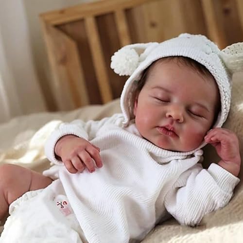 Zero pam Reborn Puppe Vollsilikon 50 cm,Reborn Babypuppe Wie Echtes Baby,Reborns Baby Vollsilikon Lebensecht Mädchen,Realistische Babypuppen Weichen Körper Mit Zubehör von Zero pam