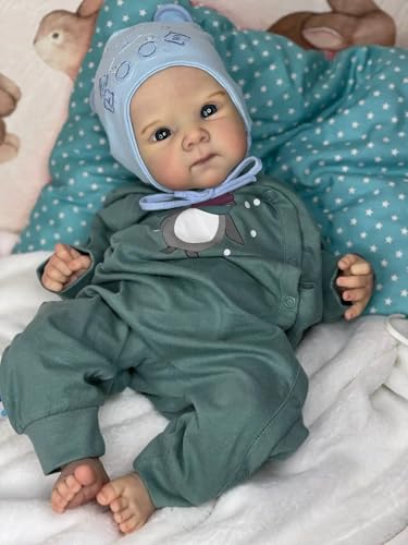 Zero pam Reborn Puppe Vollsilikon Realistische Mit Offene Augen 45 cm, Reborn Babypuppe Mädchen Wie Echtes Baby, Vollsilikon Baby Mädchen Weich, Realistische Puppe Babys Silikon Zero pam Reborn Puppe Vollsilikon Realistische Mit Offene Augen 45 cm, Reborn Babypuppe Mädchen Wie Echtes Baby, Vollsilikon Baby Mädchen Weich, Realistische Puppe Babys Silikon von Zero pam