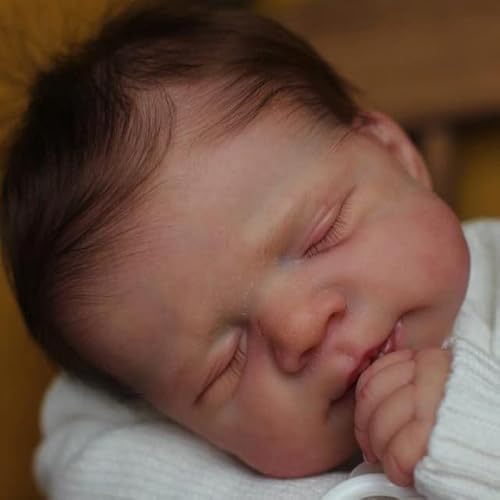 Zero pam Reborn Puppen Lebensecht Baby Junge 45CM Babypuppe Wie Echtes Baby Newborn Baby Puppe Silikon Babypuppe Weichkörper Puppe Für 3 Jährige von Zero pam