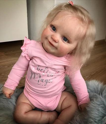 Zero pam Reborn Puppen Lebensecht Babypuppen 50 cm Reborn Baby Realistisch Neugeborenes Baby Puppen Lächeln Und Niedlich Babypuppe Weichkörper von Zero pam